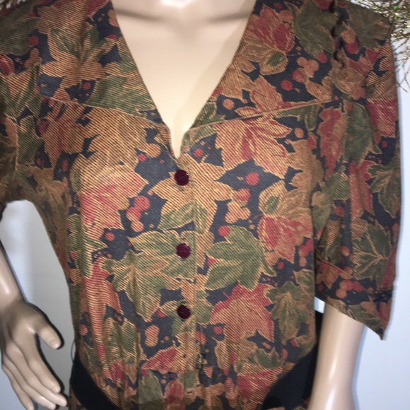 Vintage Stuart Alan Classic belted Dress Size 14 - Picture 3 of 8